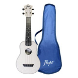 Ukelele Soprano Flight Tus-35 Blanco Con Funda