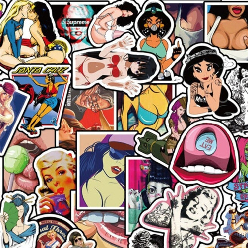 50 Pegatinas Calcomanías Stickers Adultos Anime Grafitti Pop
