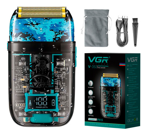 Afeitadora Eléctrica Hombre Shaver Vgr V-352 Rasuradora Usb