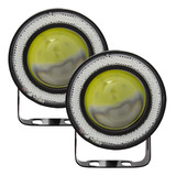 2 Faros Led Ojo De Ángel Blanco Ámbar 2.5 PuLG Tunelight 10w