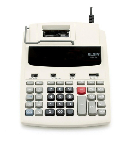 Calculadora De Mesa Elgin  Mr-6124 Com Bobina 12 Dígitos