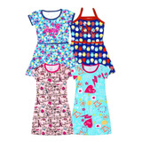 Kit 4 Vestidos Juvenil Feminino Roupa Menina Atacado