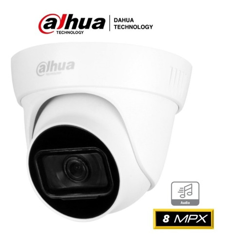 Camara Dahua 4k 8mpx Domo Con Audio Hdcvi Exterior Interior