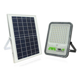 Reflector Led Con Panel Solar Luz Blanca 100w Jwj, Jlresol01