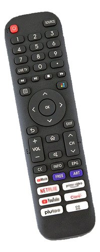 Control Remoto Fhd 43a42h Para Hisense Sansei Smart Tv