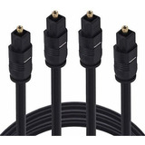 Cable Toslink 2 Pack De Oro 1 8 M De Fibra Óptica Digi...