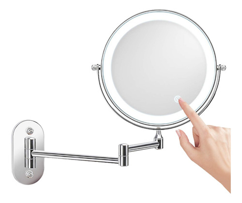 Espelho Maquiagem Blogueira Tiktiok Led E Zoom Articulado