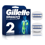 Gillette Repuesto Máquina Afeitar Gillette Mach3 Cuerpo2unid