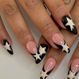 Manicura Francesa Desmontable Con Uñas Postizas Largas Y Alm