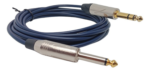 Cable De Linea, Guitarra Mono A Estereo Plug 1/4 Ts Trs 3mts