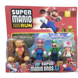 Set X 4 Muñecos Super Mario Bros - Mario Luigi Toad Donkey