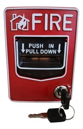 Alarma Boton Fuego Incendio Accionador Emergencia Anunciador