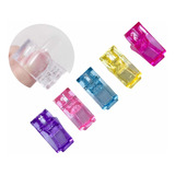 5 Pinza Clip Para Polygel Acrygel Molde Uñas Dual Form Color