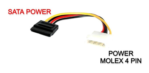 Cable Power Sata  Power Molex 4 Pin Adaptador Fuente Atx Pc