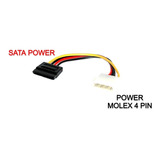 Cable Power Sata  Power Molex 4 Pin Adaptador Fuente Atx Pc