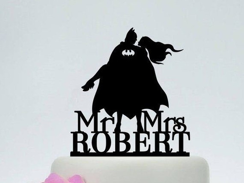 Topper Cake Adorno De Casamiento Batman Gatubela