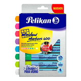 Marcador Para Vidrio Pelikan Window Markers 600 X 8 Colores