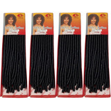 Kit 4 Cabelo Nina Soft Crochet Braid Dread Original