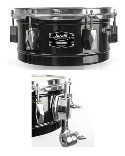 Caixa Timbalito Torelli Wire Snare Preta 8x4¨ Tcm28pr