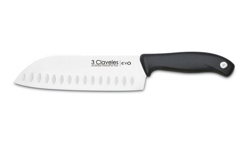 Cuchillo Japones Santoku Evo 18 Cm Profesional 3 Claveles