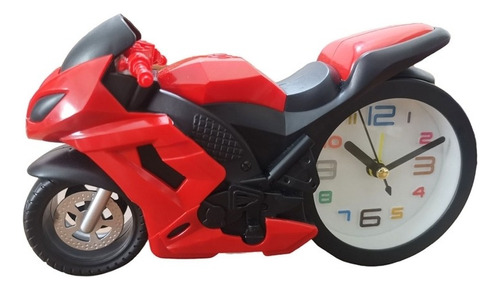 Reloj Despertador De Cuarzo Con Forma De Motocicleta Creativ