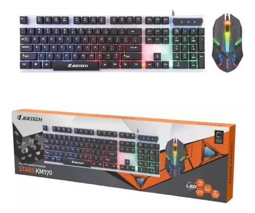 Combo Kit Teclado Y Mouse Gamer Cable Usb Km170 Jertech