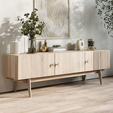 Mueble Tv Skog Chelsea En Estilo Escandinavo, 65  Beige