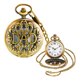 Reloj De Bolsillo Diseño Con Frase Dad - Regalo Esposo Papá