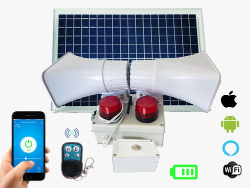 Alarma Vecinal Solar Wifi Rf Doble Sirena Boton D Panico App