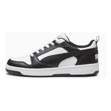 Tenis Puma Hombre Rebound V6 Low Blanco Negro