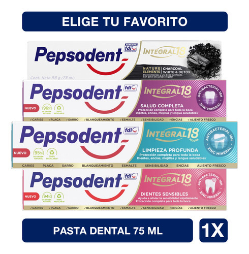 Pepsodent Pasta Dental Integral 18 75ml