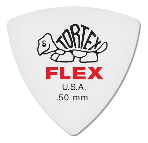 Jim Dunlop Flex Triangle .50 Mm Púa De Guitarra Roja, Paquet