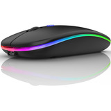 Mouse Inalámbrico Peibo Bluetooth Usb , C/ Luz Led , Negro