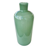 Vaso De Vidro Garrafão Cilindrico Verde Oceano Claro 29 Cm 