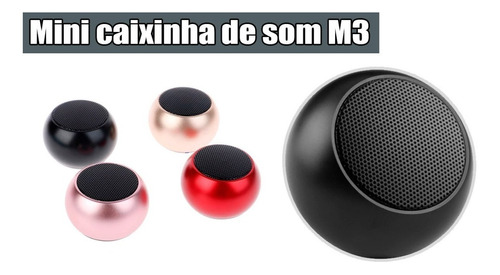 Caixinha Som Bluetooth Tws Metal Mini Speaker Amplificada 3w