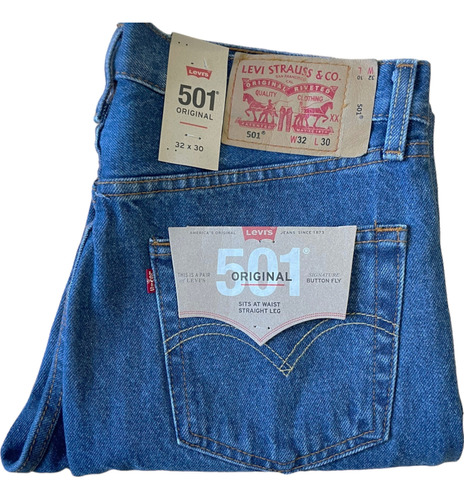 Pantalones Levis 501 Recto Originales Caballero Jeans Hombre
