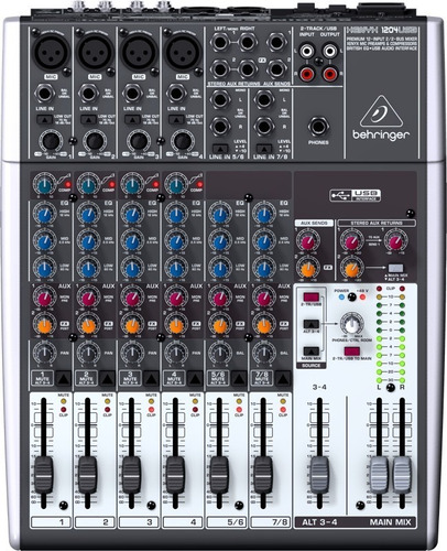 Mixer Consola Behringer 1204usb Interfaz De Grabación 6 Chan