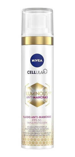 Crema Nivea Cellular Luminous630 Fluido Anti-manchas Día