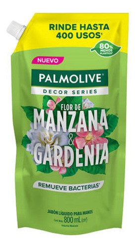 Jabon Líquido Palmolive Flor De Manzana & Gardenia 800ml