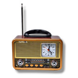 Radio Am/fm Bocina Bluetooth Vintage Rejol Bc416 Recargable 