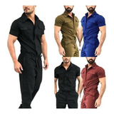 . Ropa De Trabajo Casual De Manga Corta Para Hombre .