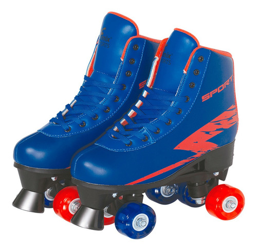 Patins Infantil Quad Roller 4 Rodas Ajustável C/ Luzes Led