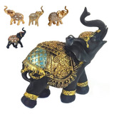 Elefante Decorativo Em Resina Indiano Sabedoria Sorte Top