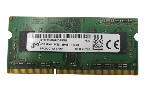 Memoria Ram Micron 4gb 1rx8 Pc3l 12800s 11-13-b4 Ddr3 