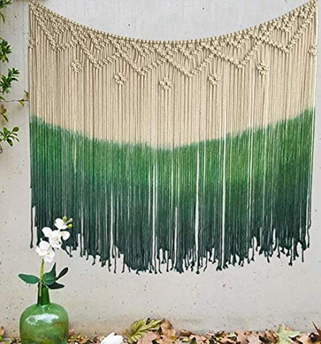 Dip Macrame Teñido Tejido Pared Arte Cortina Decoracio...