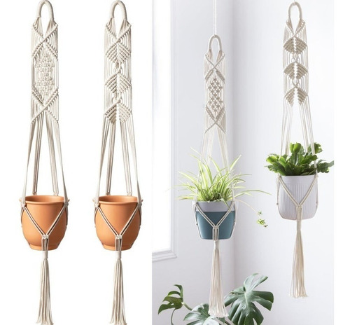 Colgante Percha Para Plantas Materas Plant Hanger Macramé