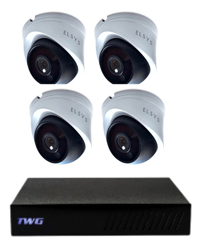 Kit Dvr 4 Canais + 4 Câmeras Dome Bnc