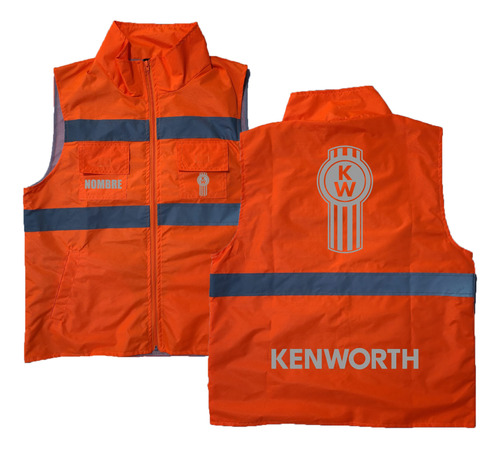 Chaleco Industrial Ligero Kenworth Logo Estampado Reflejante