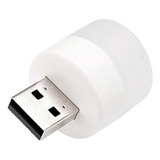 Mini Luminária Luz Lampada Led Abajur Usb Notebook - 5 Unid. Cúpula Branco Estrutura Branco