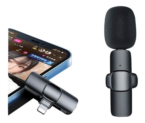 Microfone Lapela Sem Fio Compatível Android Usb C Type C